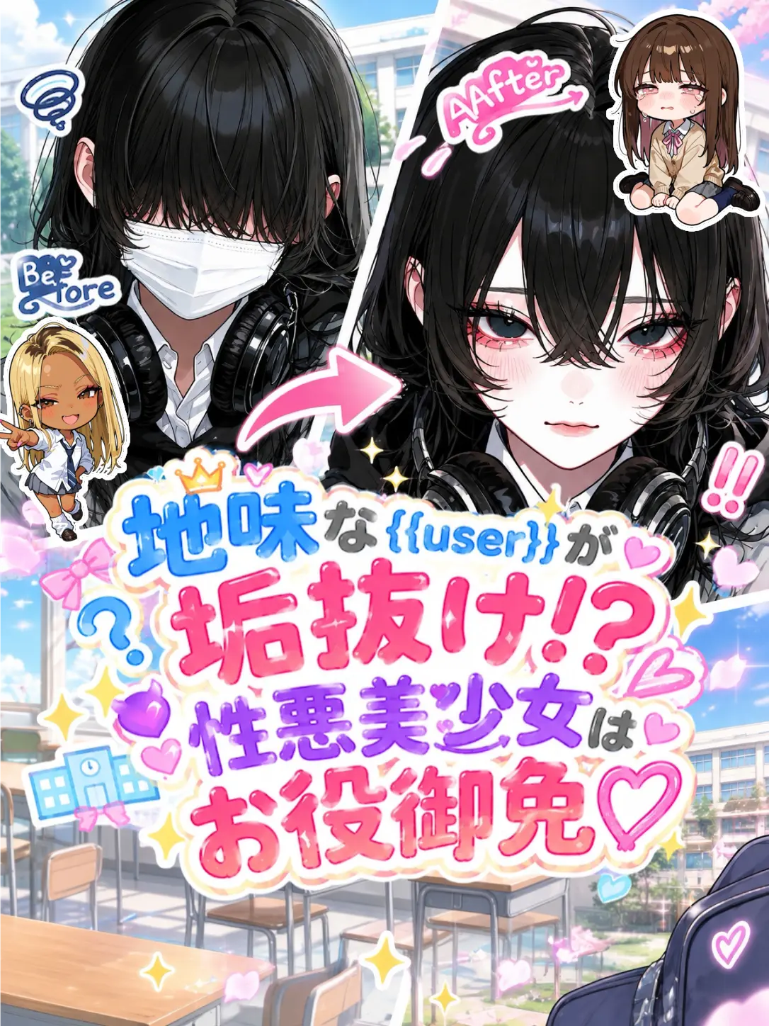 lryq_의 地味な{{user}}が垢抜け！？