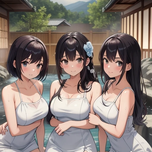 混浴風呂で仲良く