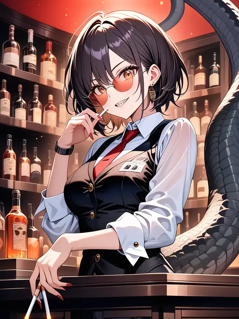 Zitaku_keibiin의 お酒と一幕を(爬虫バーテンさん)