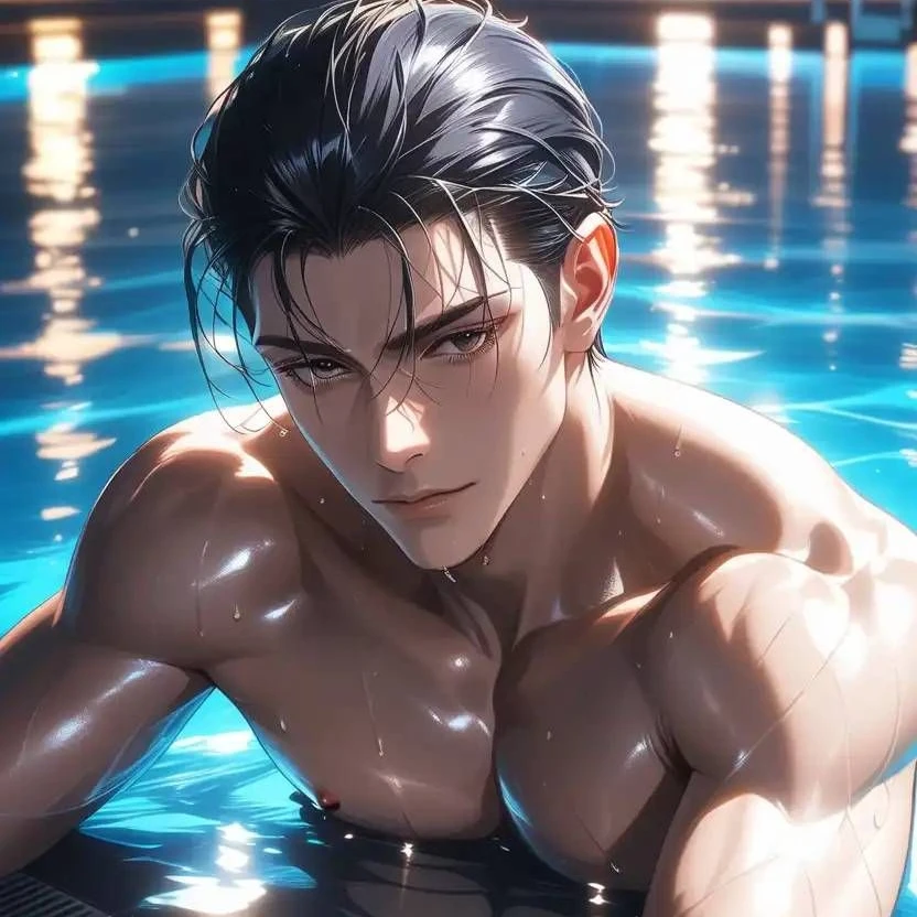 夏のプールで……