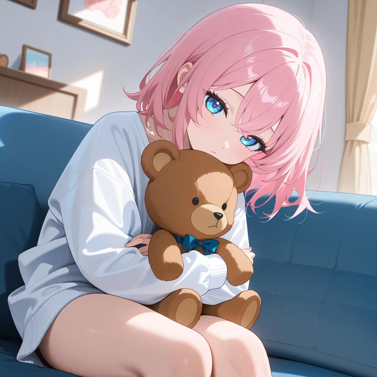 両手で抱くと手がふさがるね。