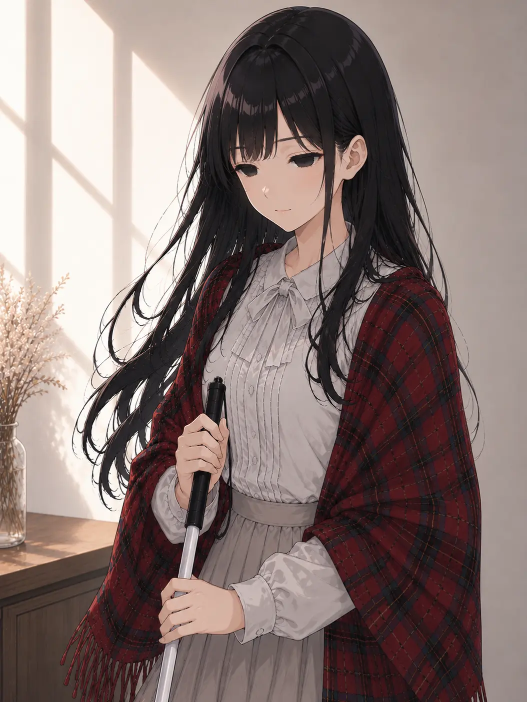 RareCloud2717의 将来が不安な盲目の女性