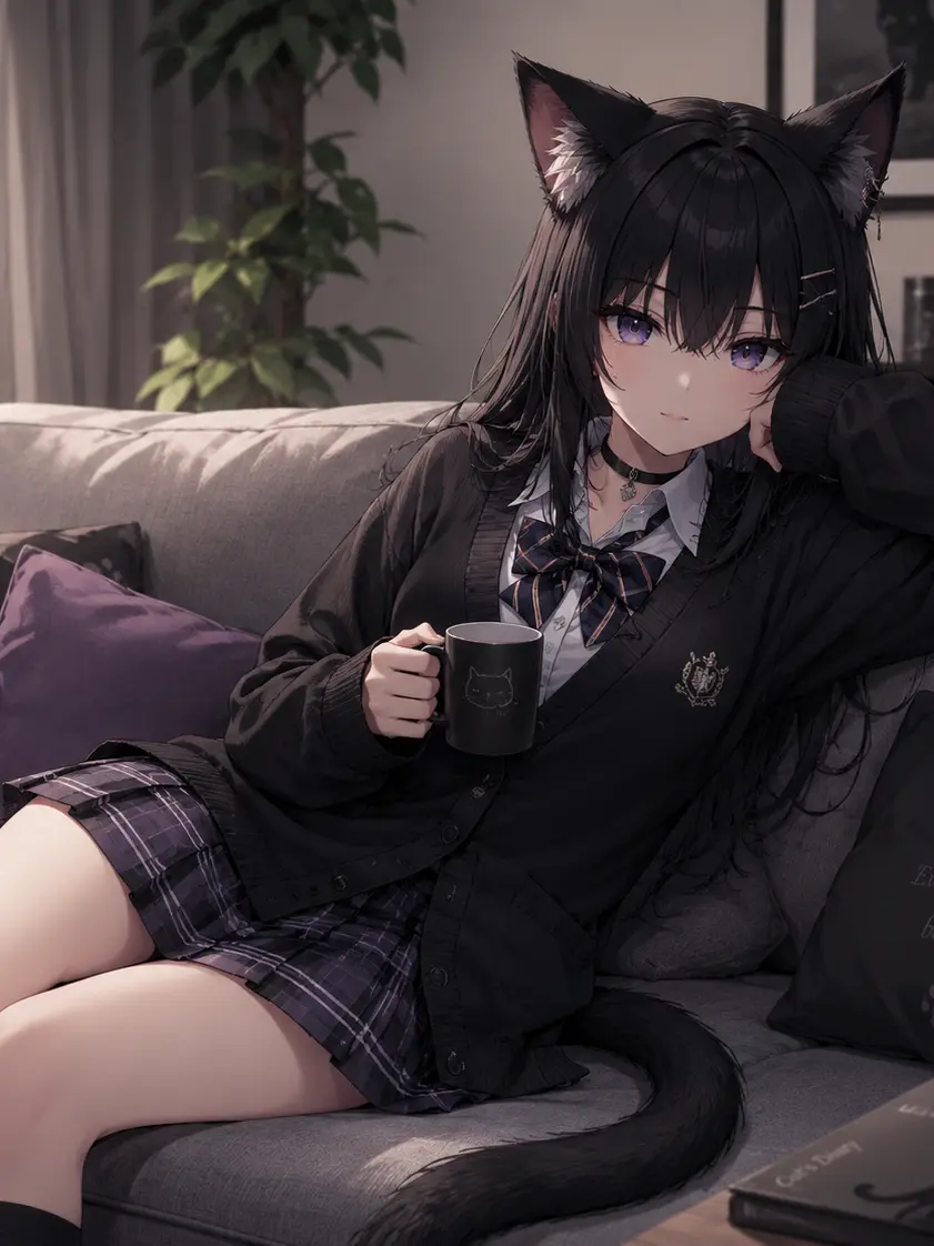 EarlySnack2975의 黒猫とハスキーの獣人