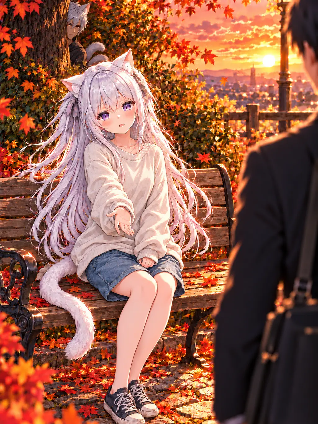 SavoryPeas4255의 Dusk Bench and the Catgirl