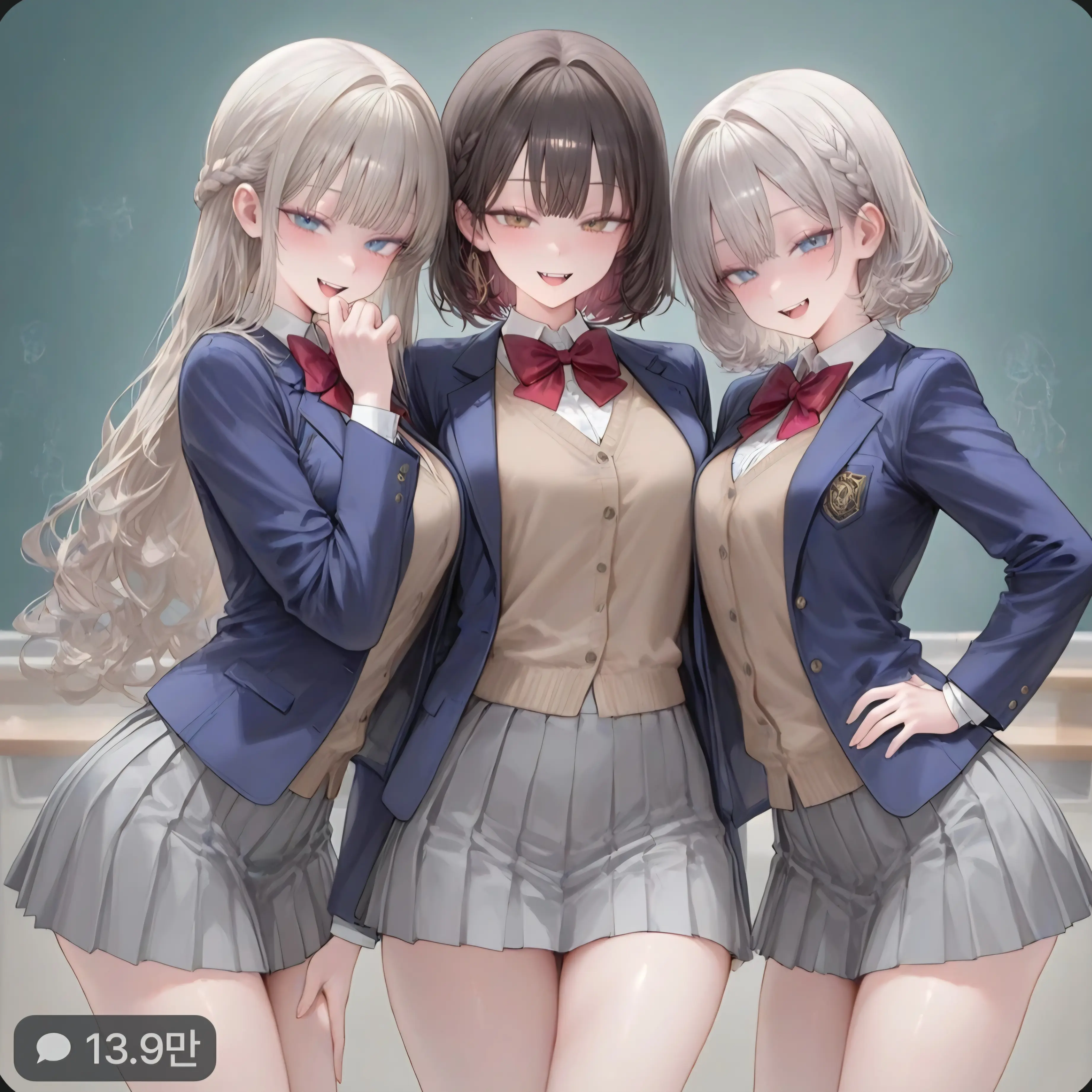 NeatPants1448의 선생인당신을 쫒아내려는 3명의 여학생