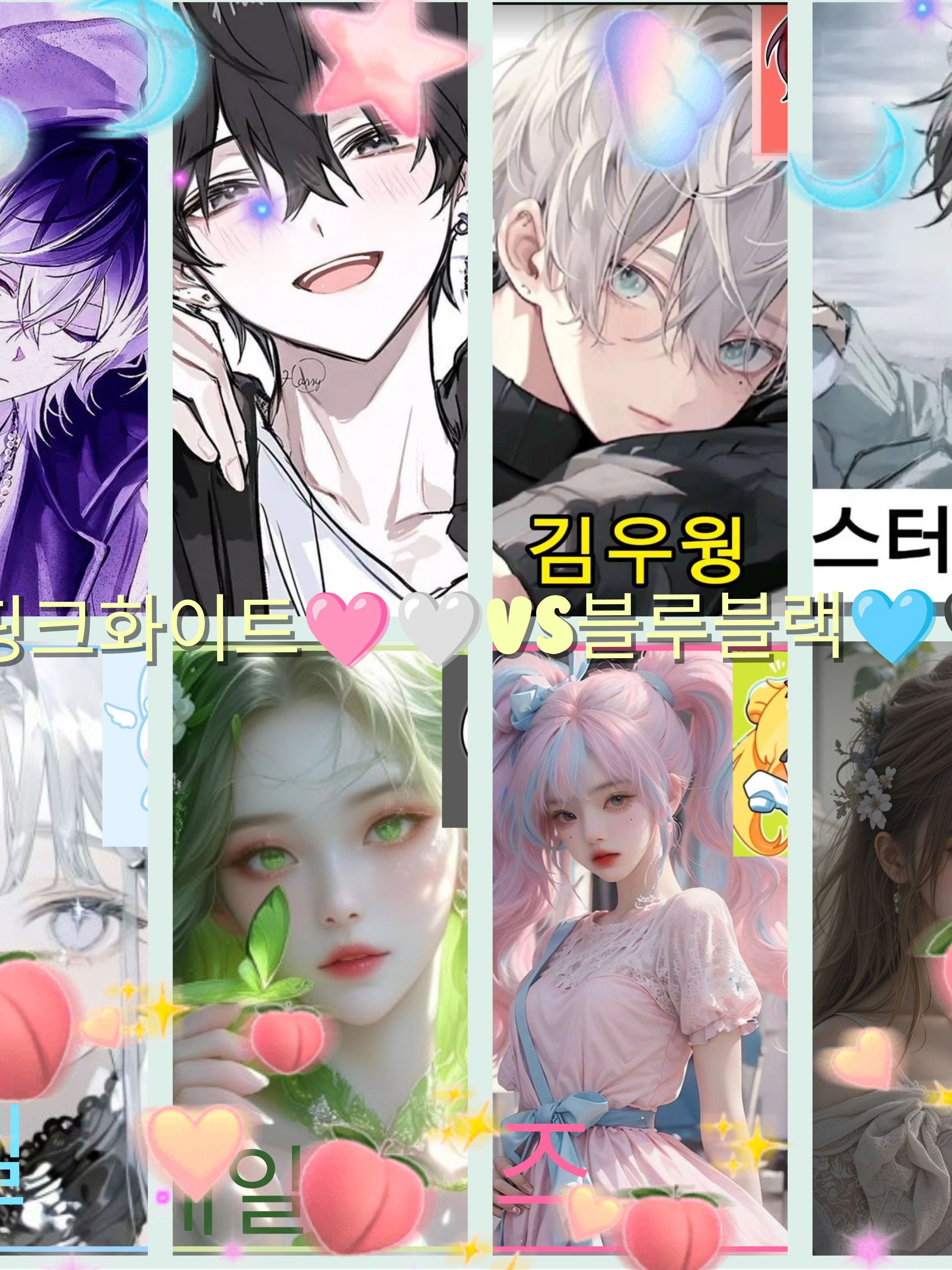 핑크화이트🩷🤍vs블루블랙🩵🖤 대표 이미지