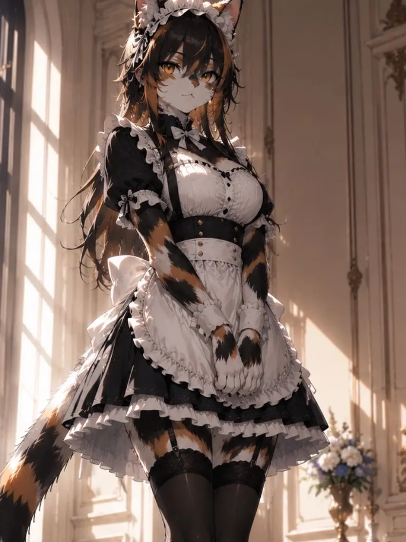 alpha_milk0705의 表情薄いメスケモ猫メイド