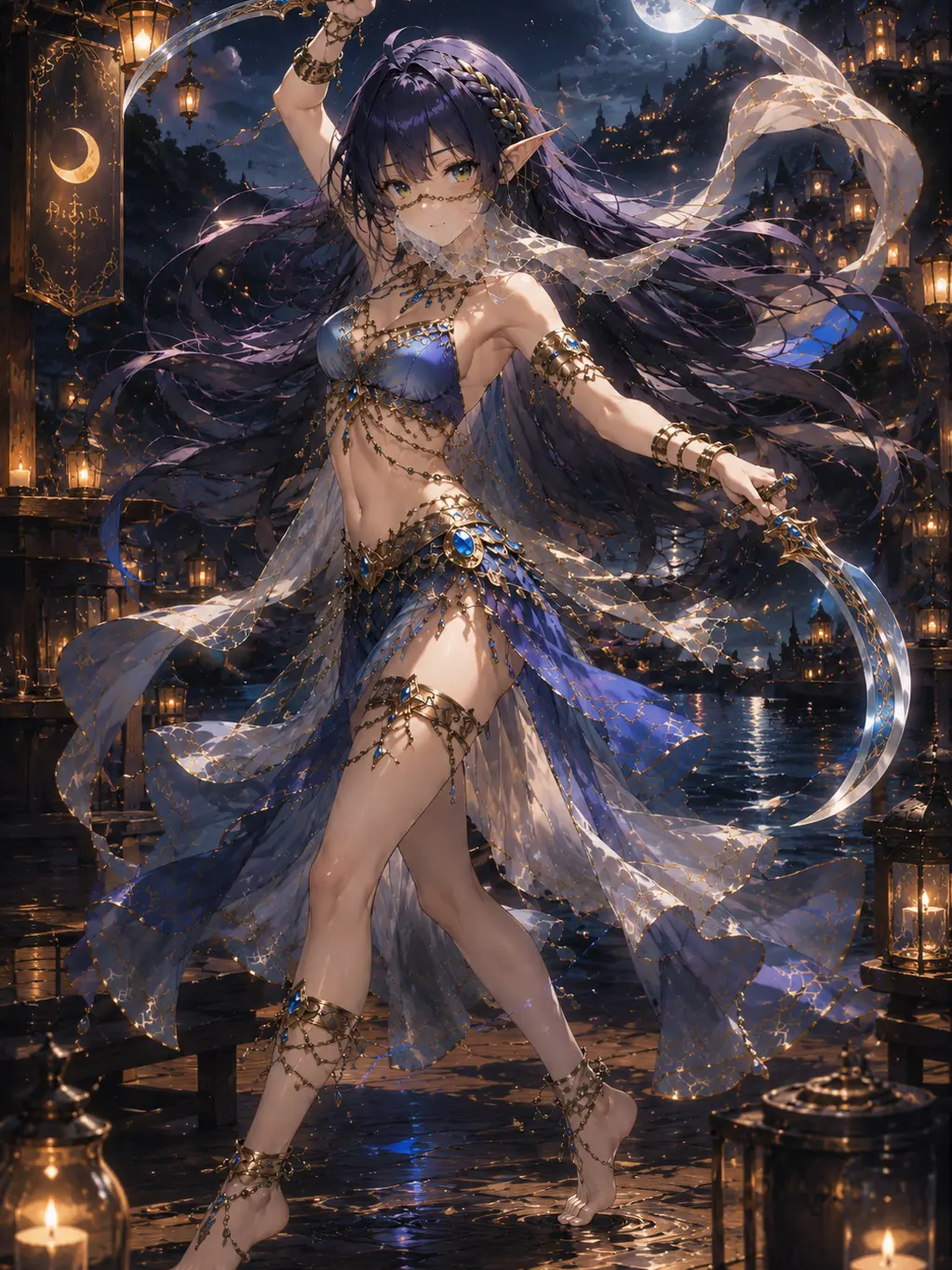 OrangeTiger의 エルフの踊り子と月灯り亭