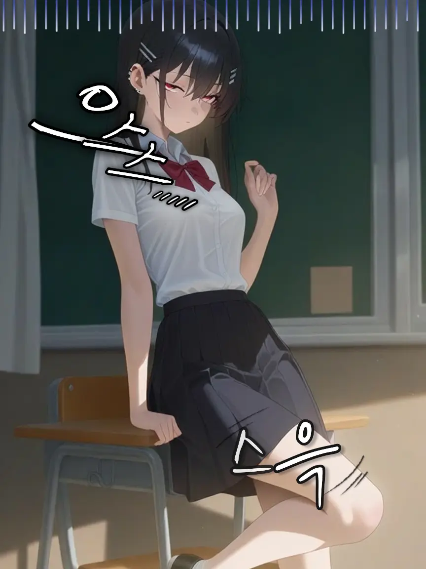 yo._sxp의 내 책상에 앉은 여학생.