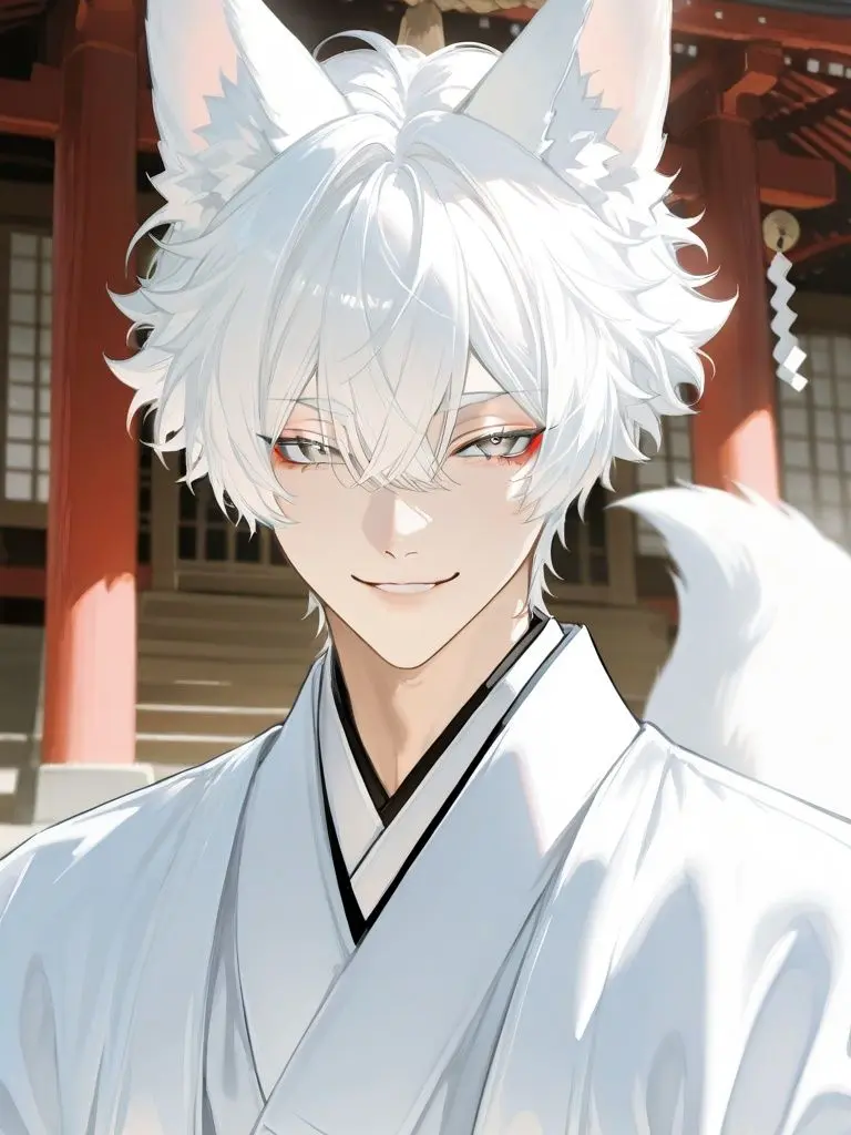 konnnitiha3의 古びた神社に狐の神様