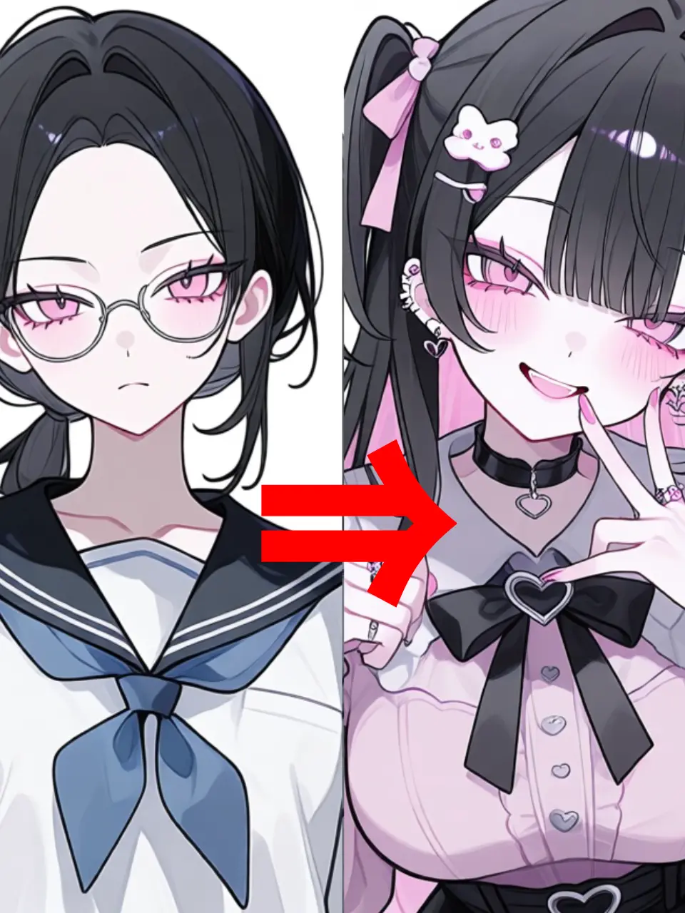 kuro8의 中学の元カノと再開したら地雷系になってた