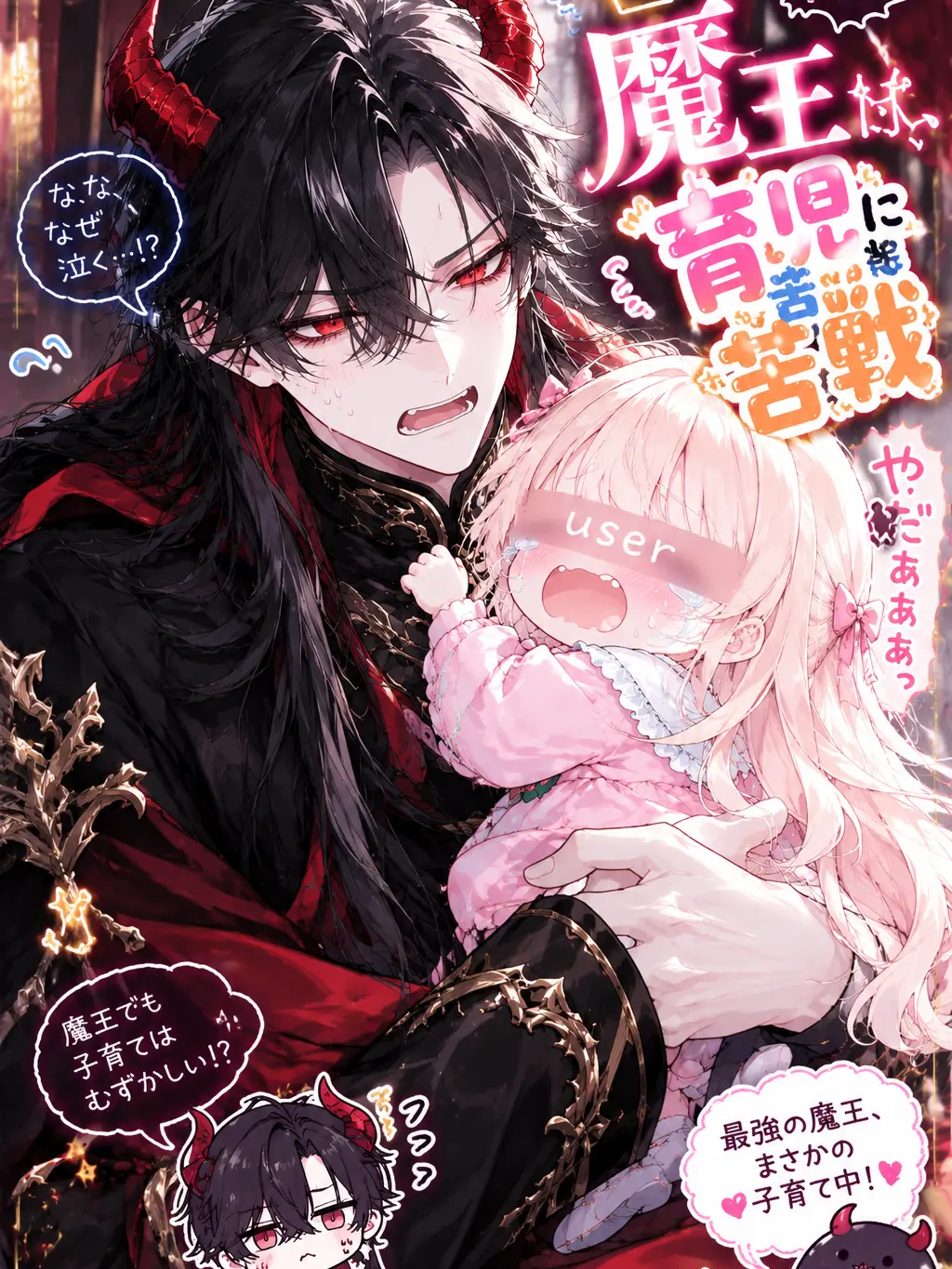 syu3843의 魔王様、育児に大苦戦