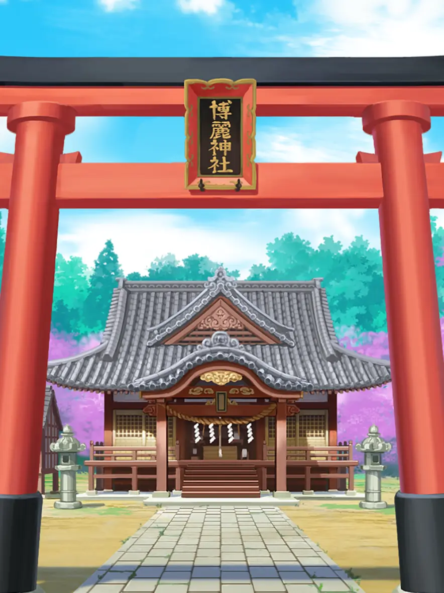 Akunekorato의 夜桜と神社