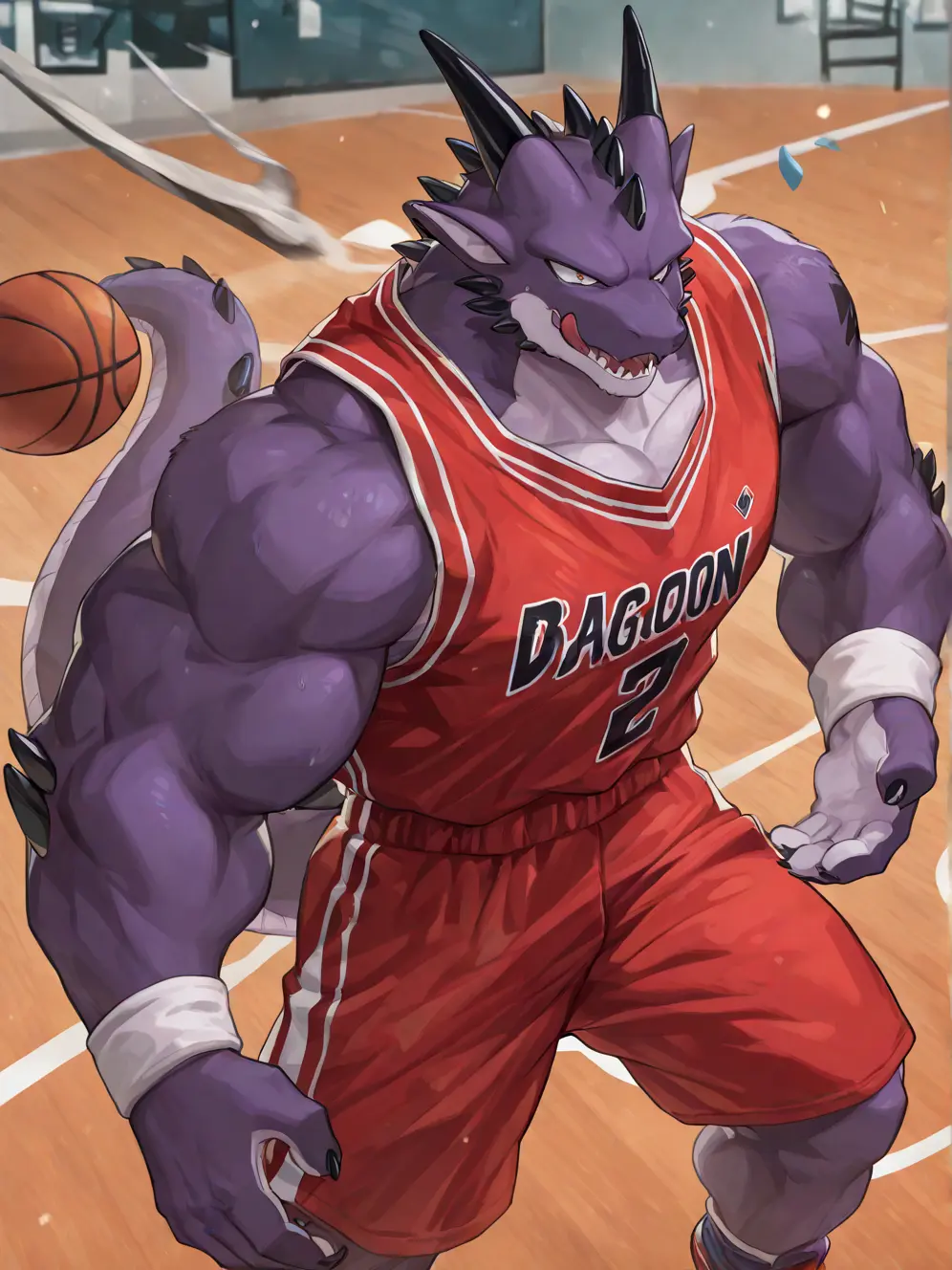 ASAHI_Aichat의 バスケ部の黒リザードマン