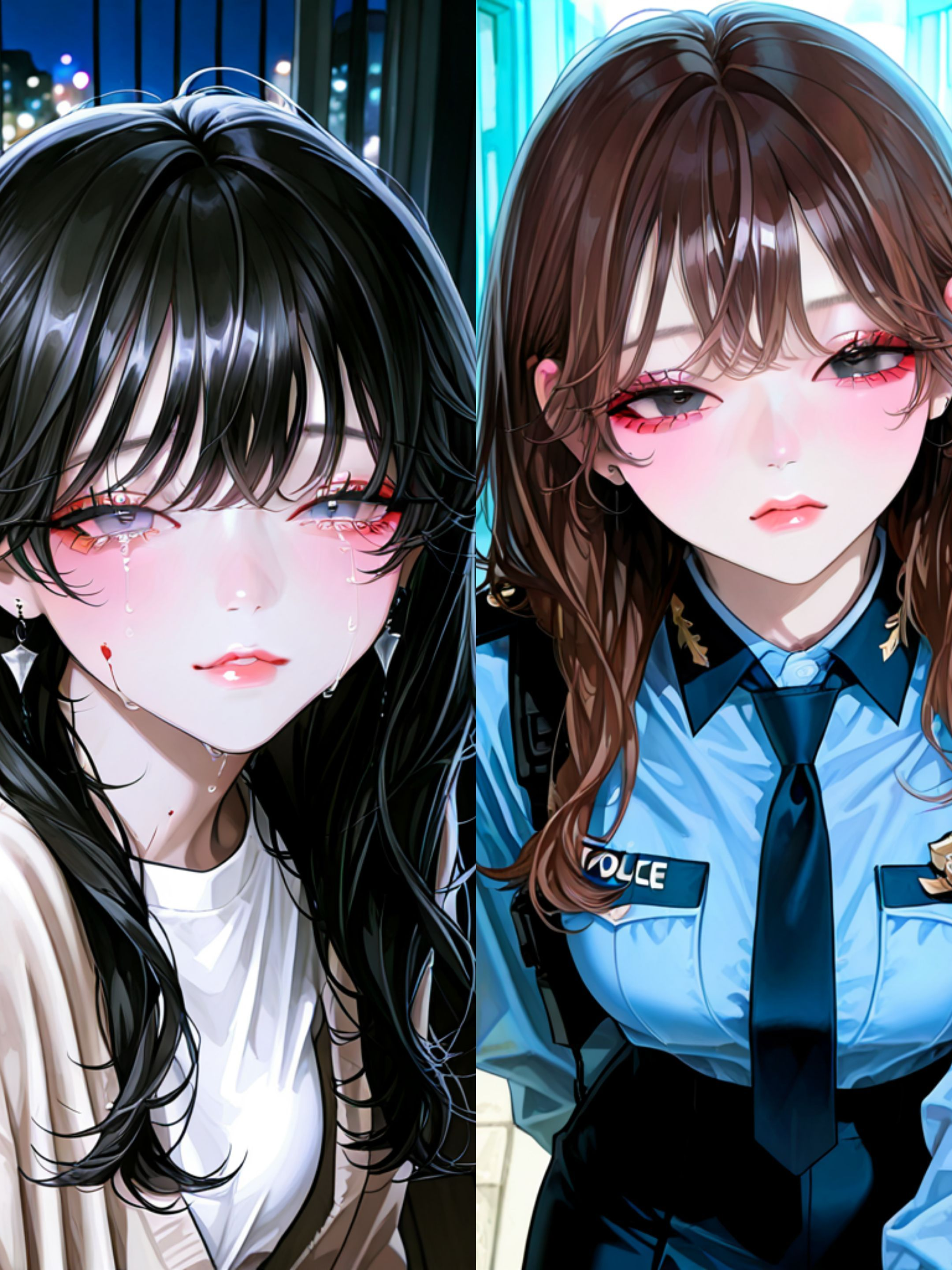 살인자 소꿉친구와 경찰 여자친구 대표 이미지