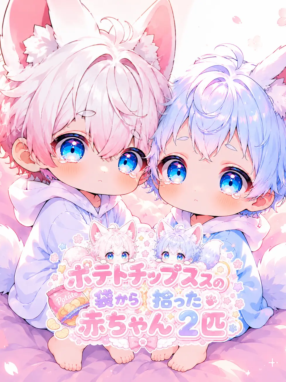 Azico의 ポテトチップスの袋から拾った赤ちゃん2匹