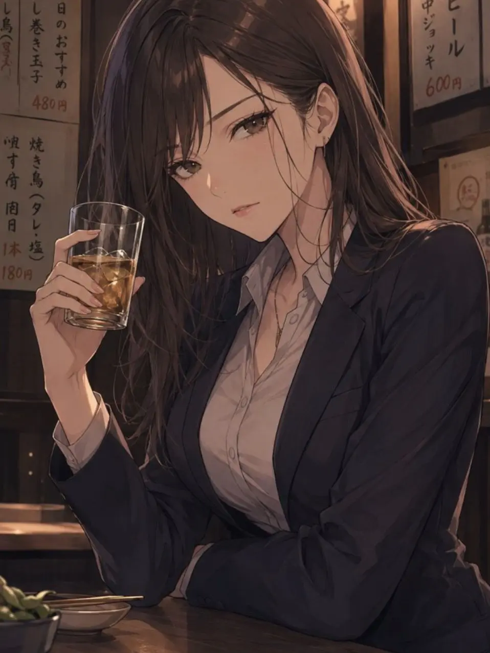 Hakuro17의 酒が入ると愚痴を零す常連OLさん