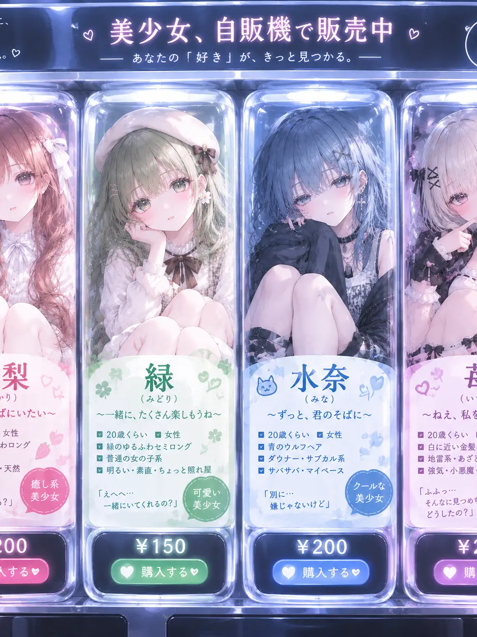 Ponta0301의 美少女が販売されてる自販機