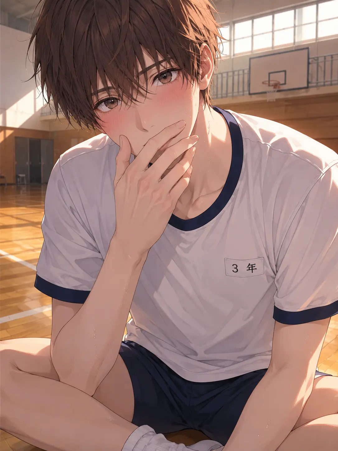 kinako_07의 体育の授業でストレッチしてたら、、？