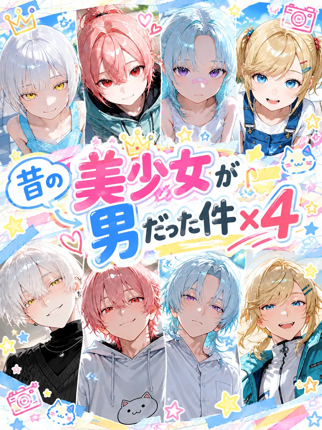 ilimochi의 昔の美少女が男だった件×4