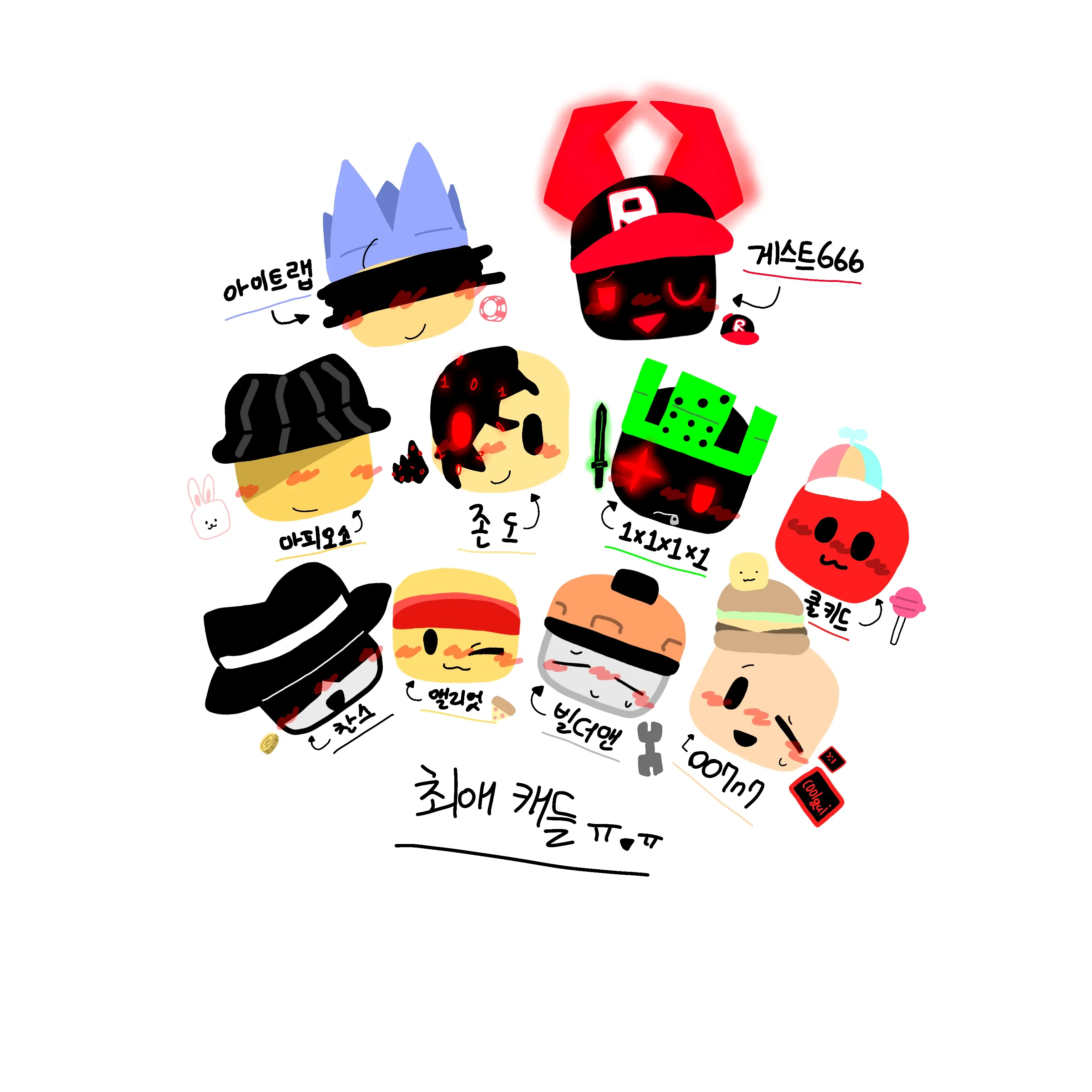 VividWeed1368의 ♡제작자의 포세이큰 최애 캐들♡