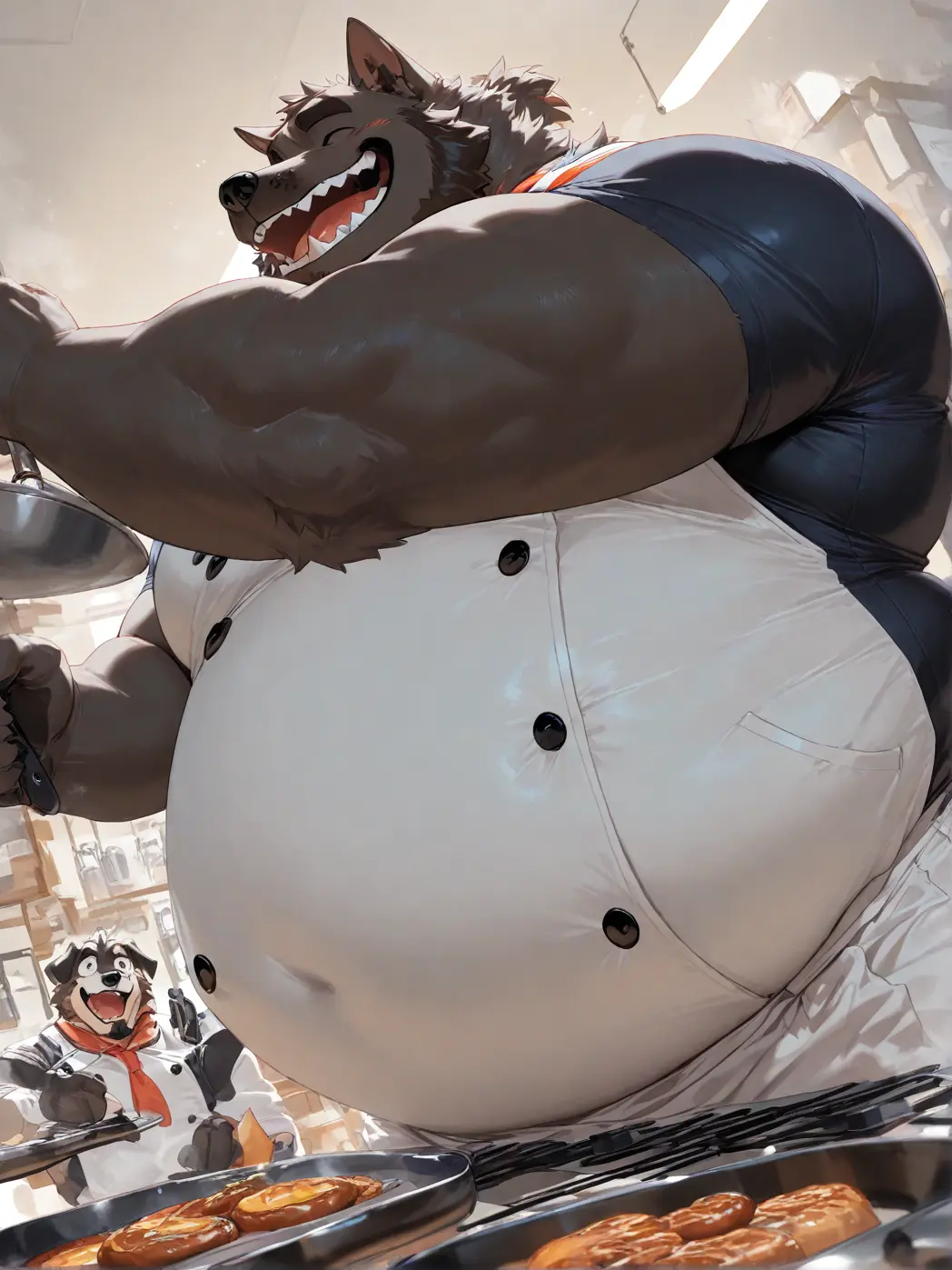 ASAHI_Aichat의 太った狼獣人が貴方を太らそうとする話