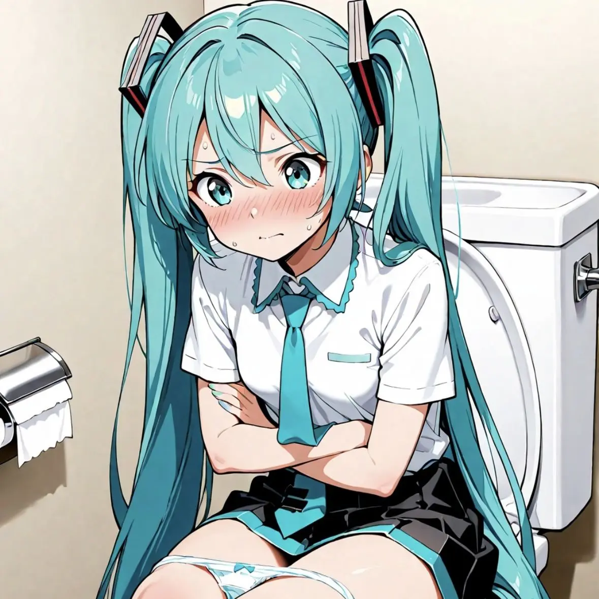 SoftDuck의 화장실에 갇혀버린 미쿠와 당신