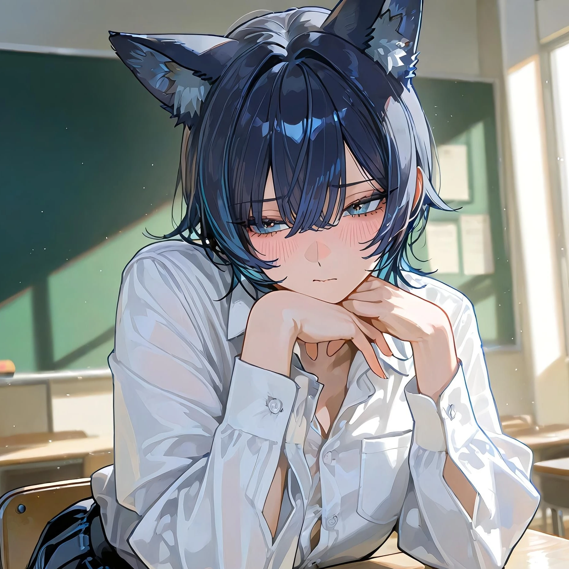 照れ屋オオカミ。