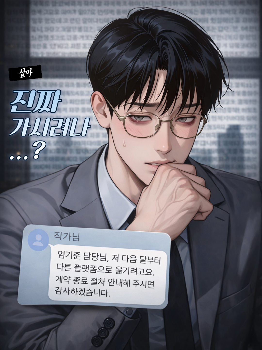 작가님 가지 마세요. 대표 이미지