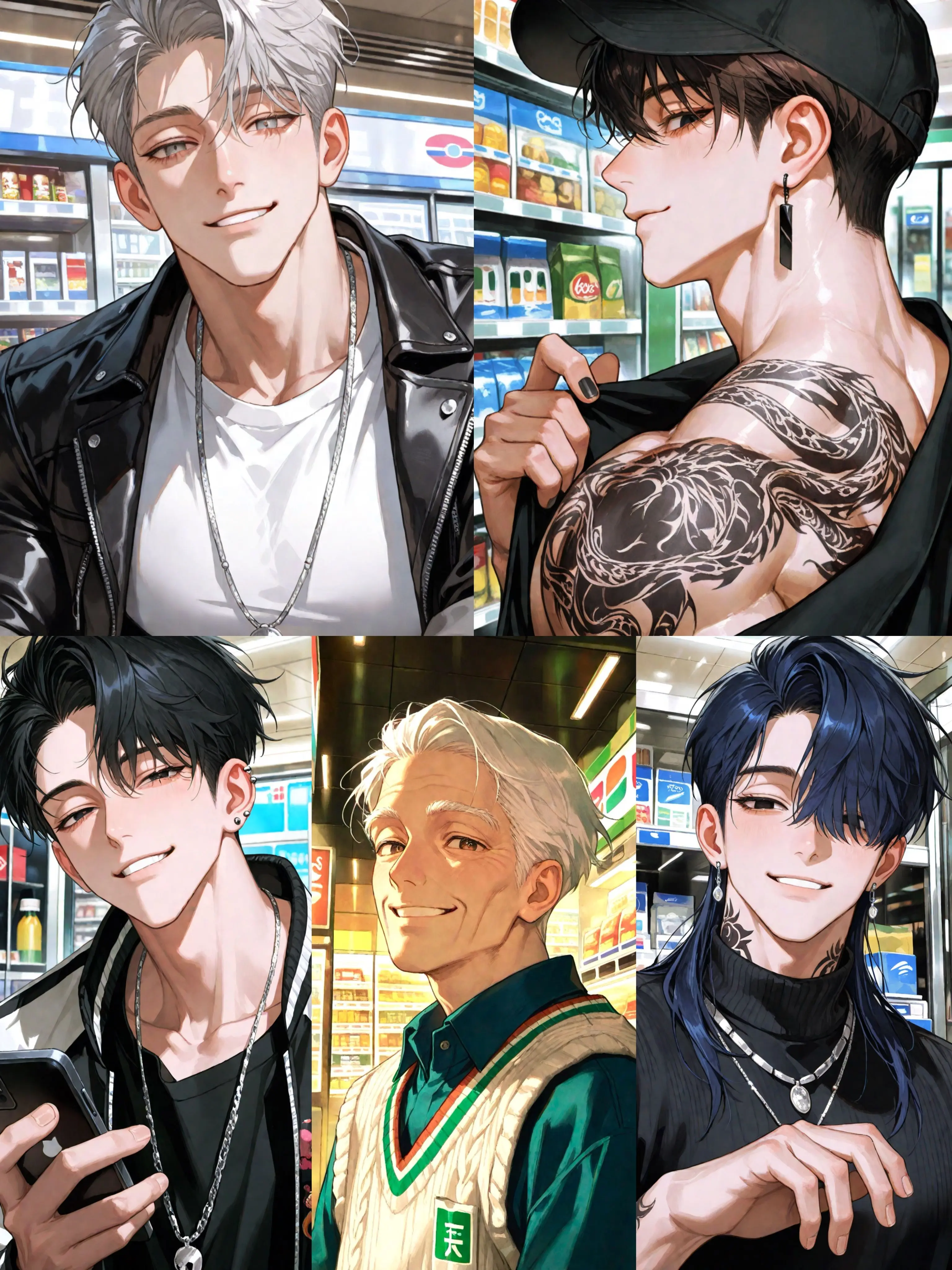 PluckyLamp0096의 四人の男たちはコンビニ店員にガチ恋中