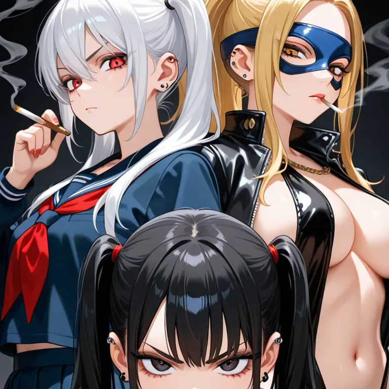 CuteDress1863의 路地裏で金を巻き上げる女ヤンキー3人組