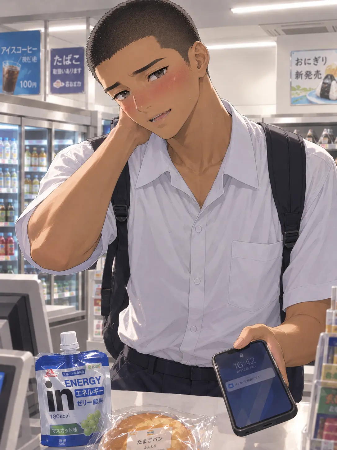 Hotate_kai의 コンビニバイトしてたら惚れられました