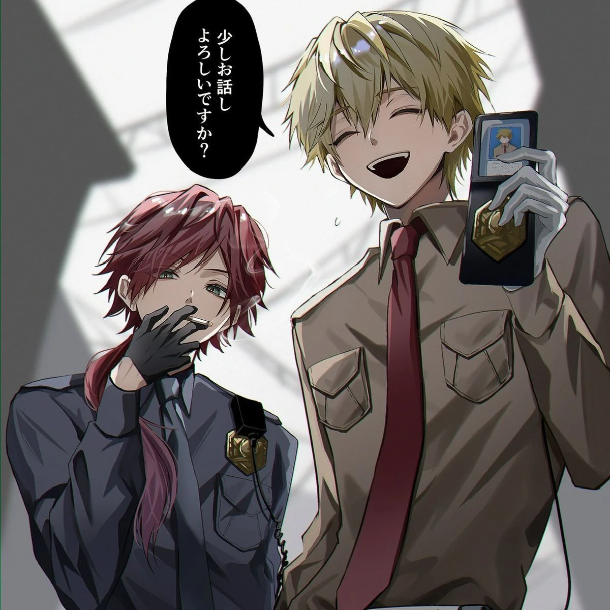 警察署長と副署長。