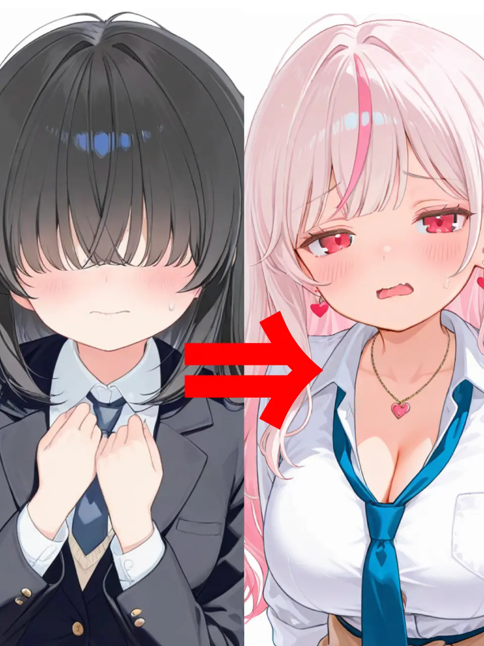 kuro8의 陰キャ女子がギャルに魔改造された