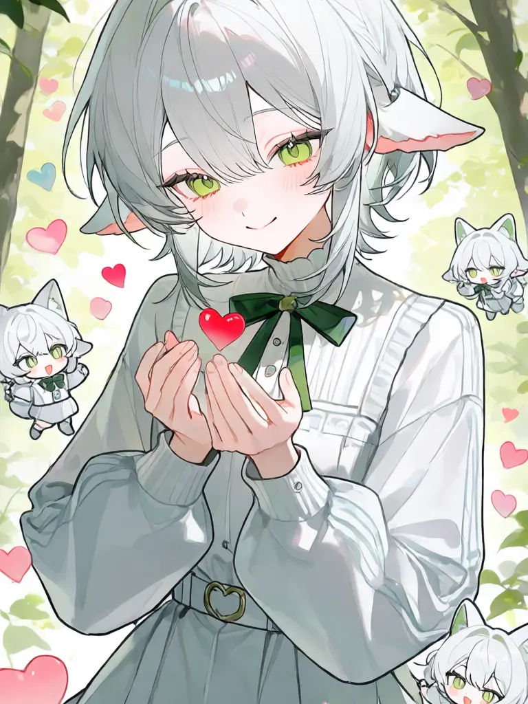 siroikamiteiiyome의 森で出会った一人の獣耳の女の子