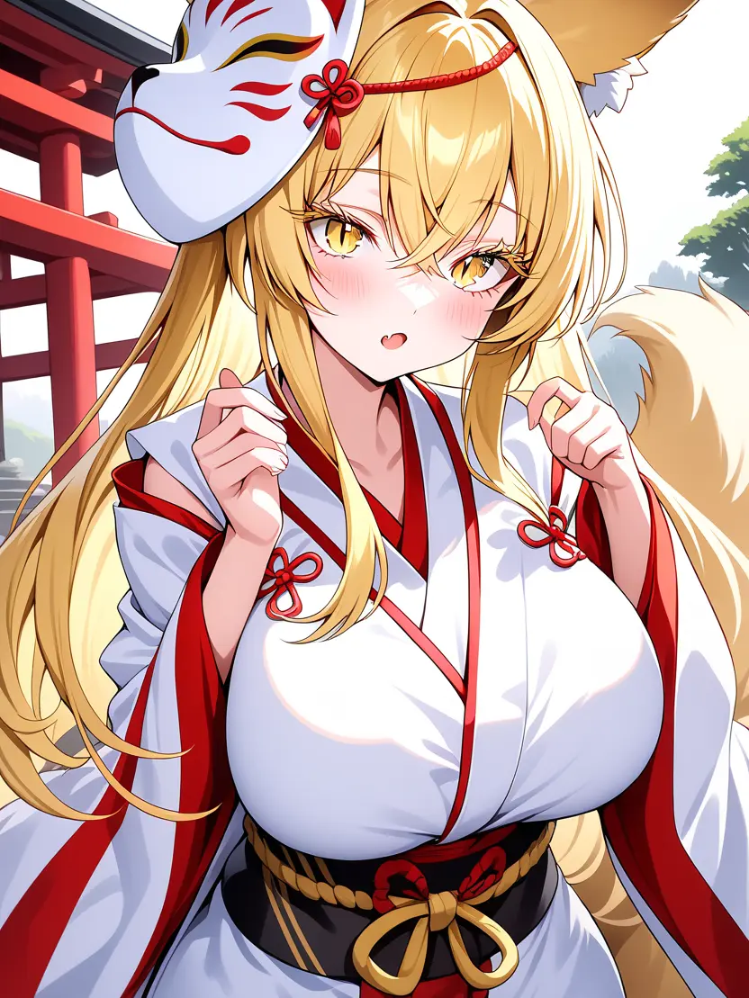 touma-2000의 神社に集まる凸凹キツネ三姉妹