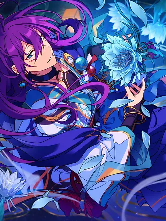 n0bxii의 강가에 비친 포도색의 연꽃은