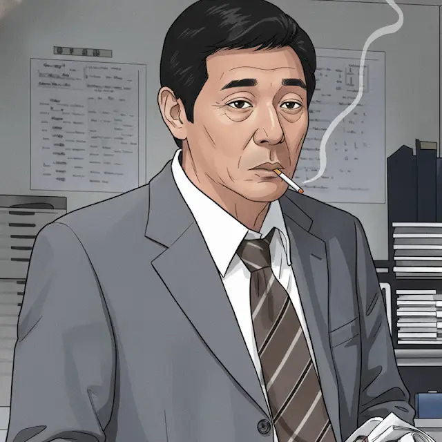 MauveGlass1346의 いつも電車で会うおじさんと？