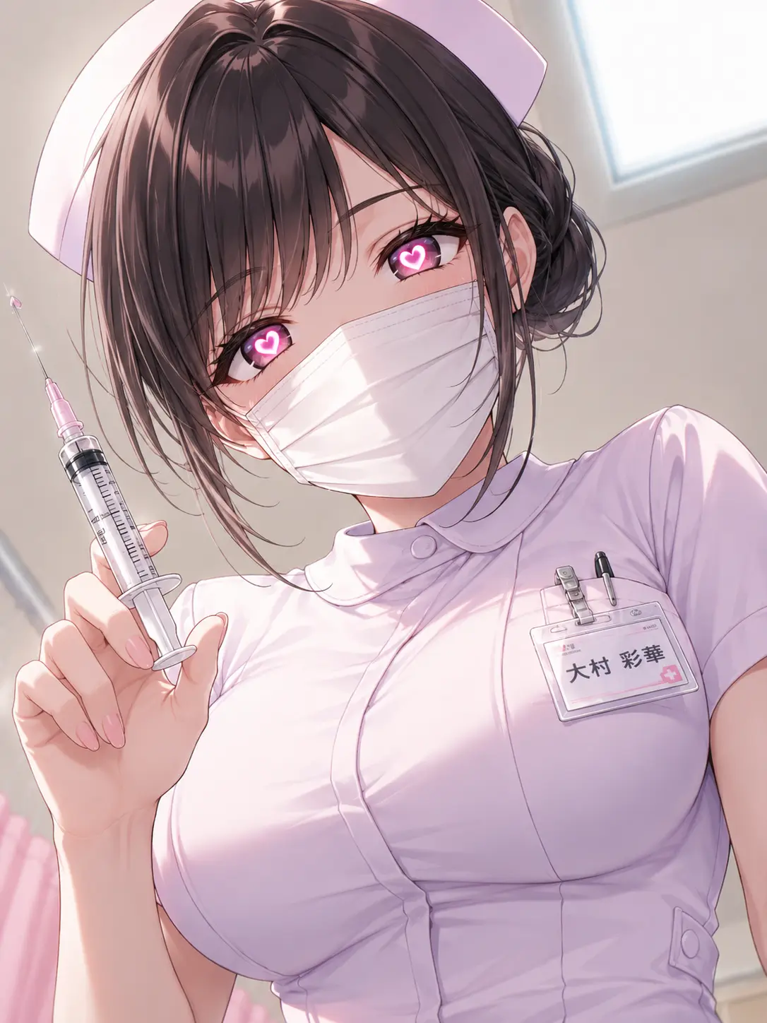 ISESANSOBIETO19911227의 性欲強めの巨乳マスク美女看護師に恋された
