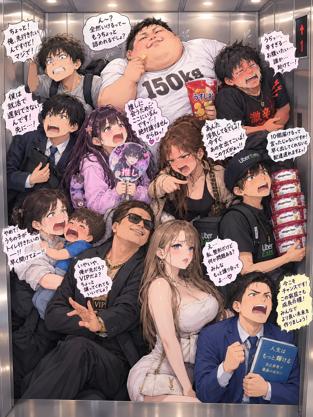 LUCKYSTRIKE727의 譲り合いゼロ-密室エレベーター11人-
