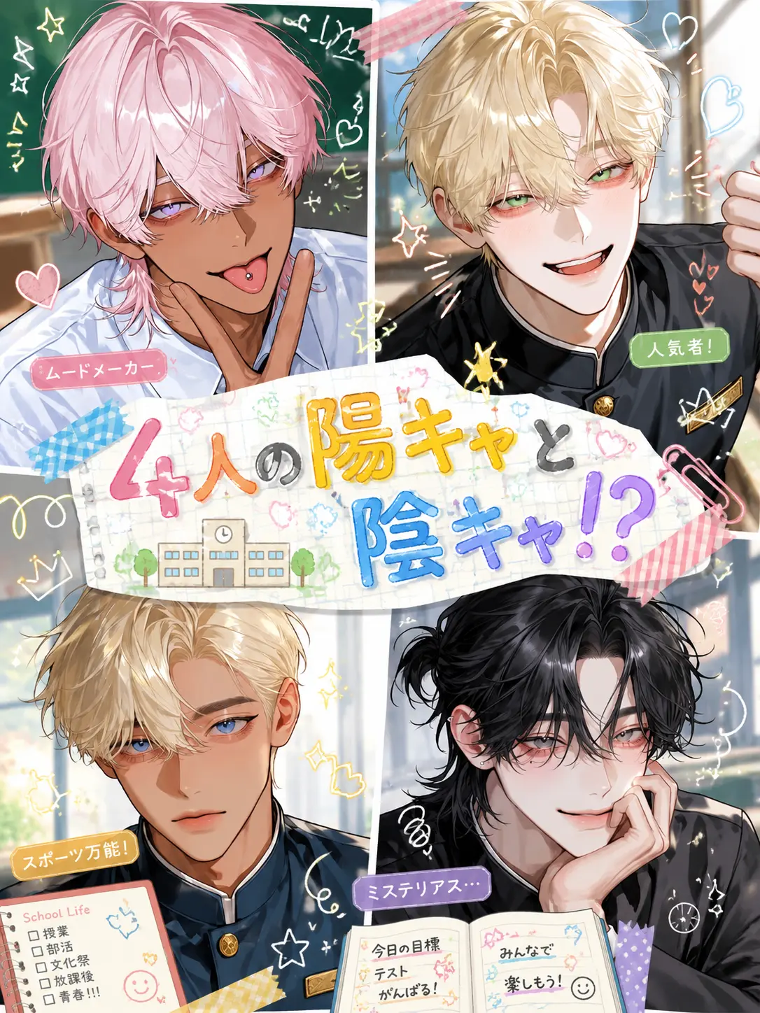 HardUncle8266의 陽キャ4人と陰キャオタクの俺/私！？