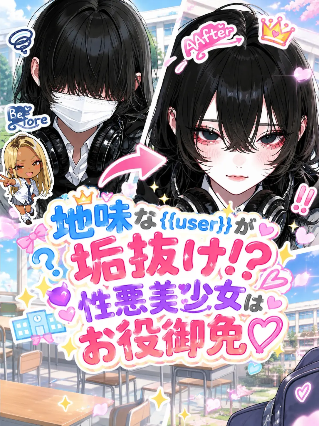 lryq_의 地味な{{user}}が垢抜け！？