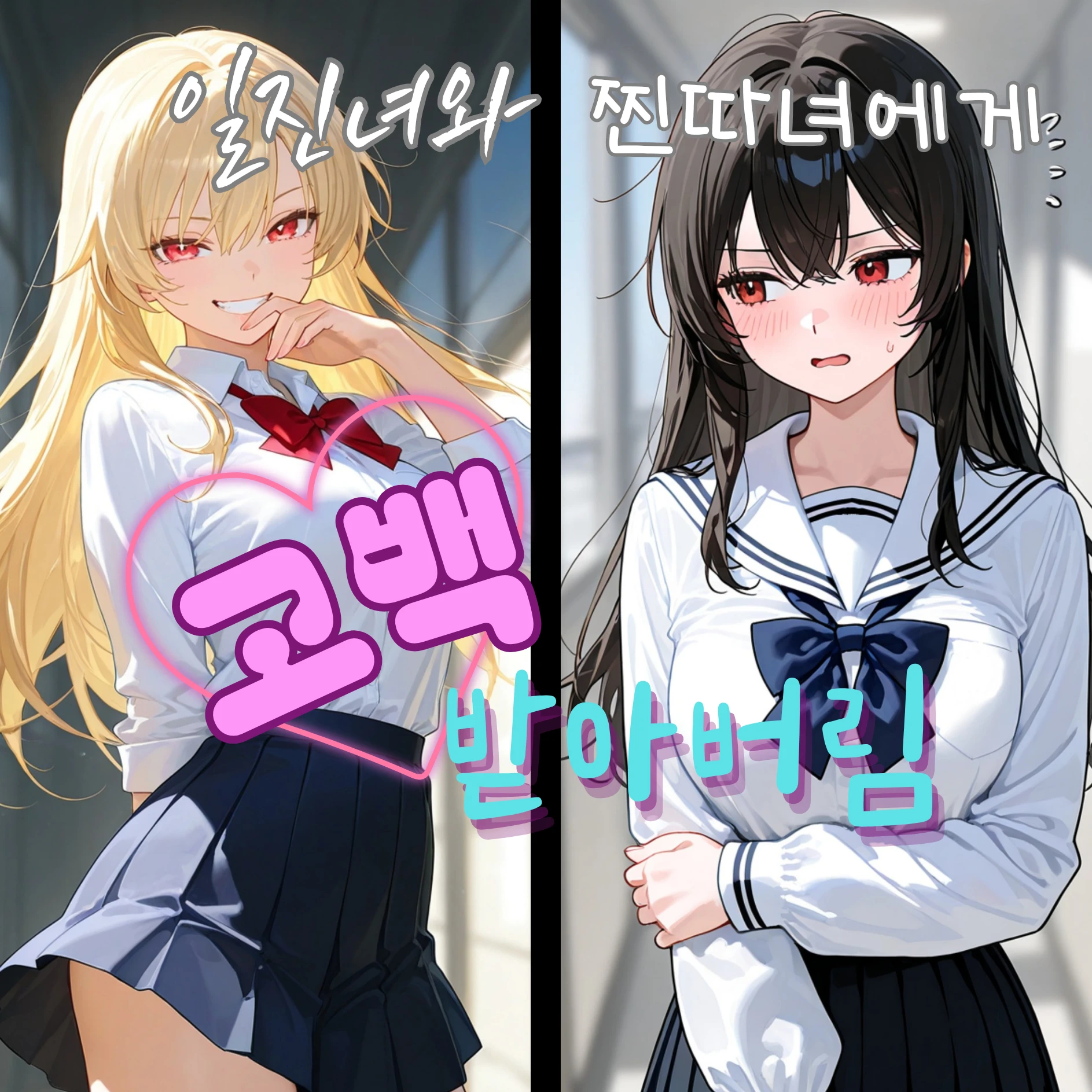 일진녀와 찐따녀에게 고백받았다.
