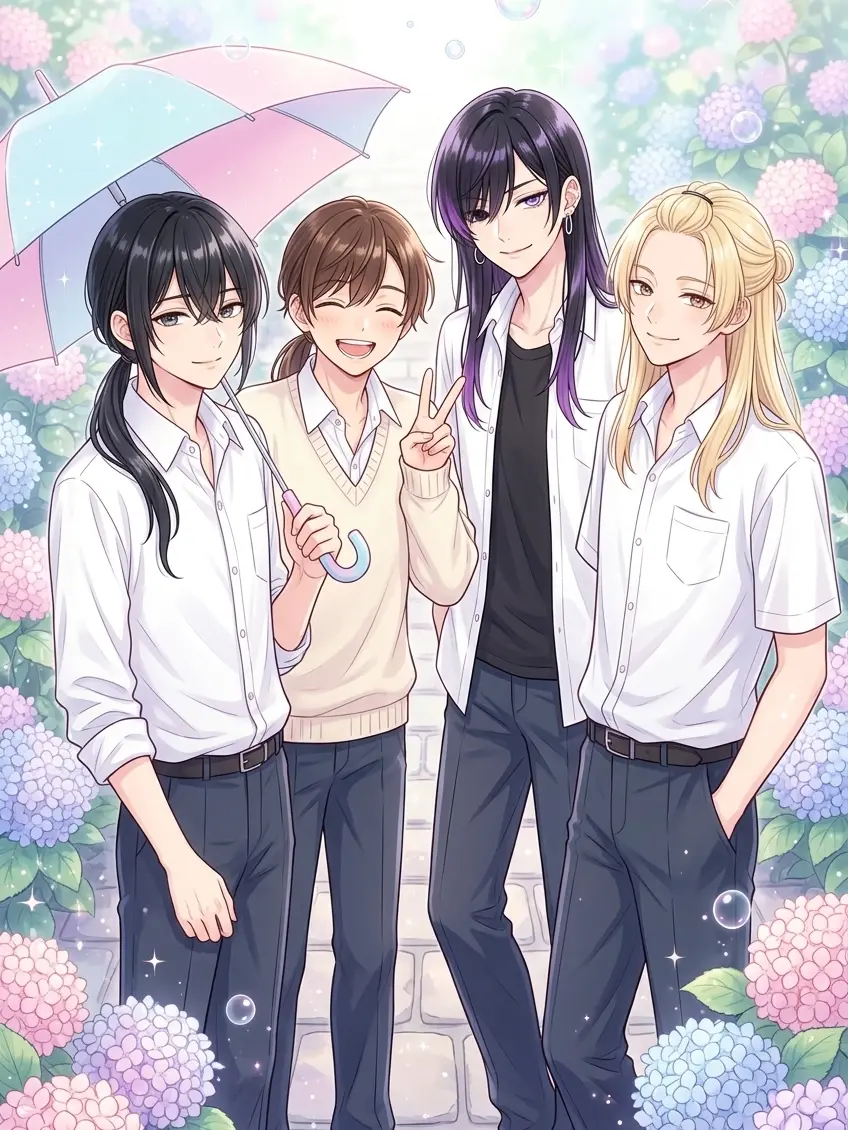 WvIyOutErC38494의 紫陽花の道、雨の中