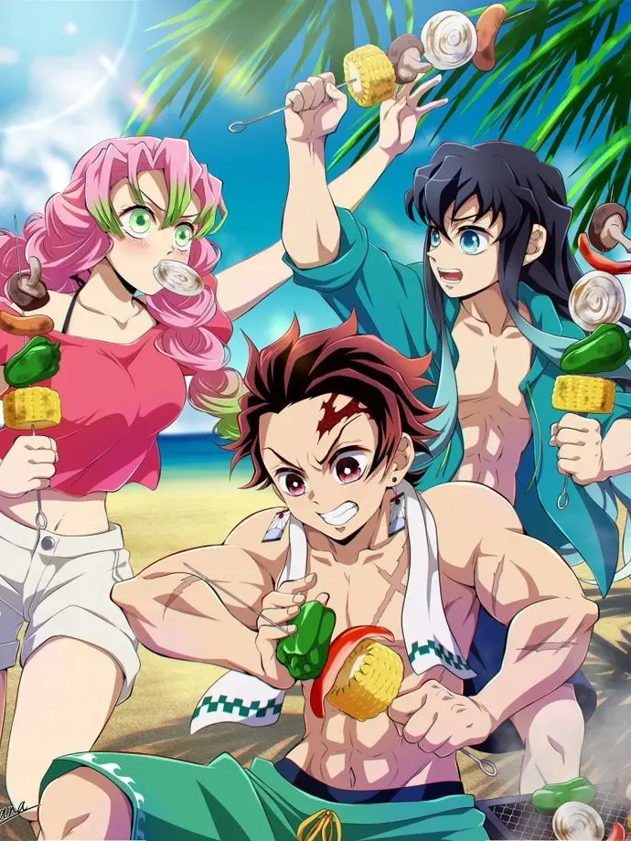 madly의 무이치로 탄지로 미츠리랑 비다가기!