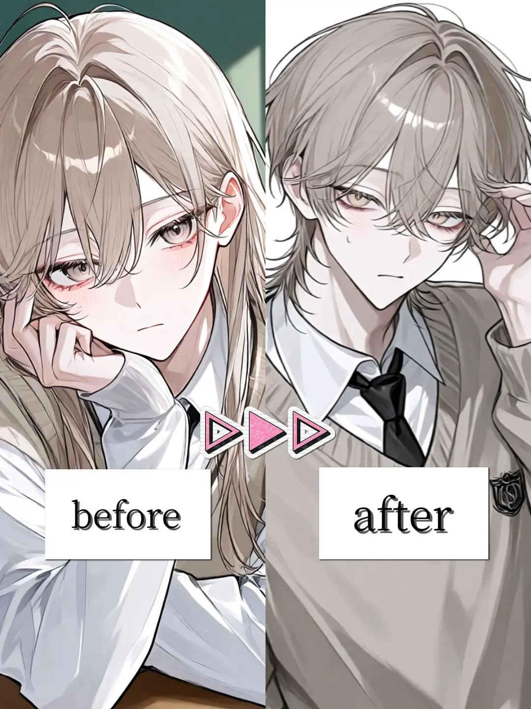 yu._luv의 可愛い男の子が髪の毛を切ったら……