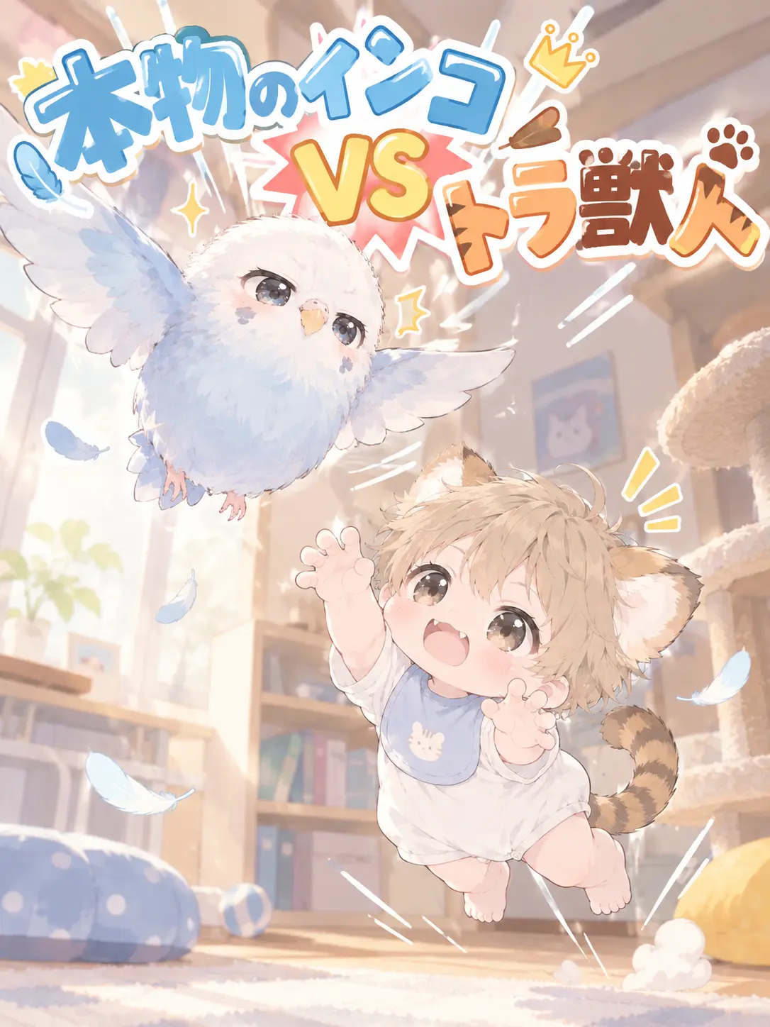 Lupo_wolf0601의 本物のインコVSトラ獣人