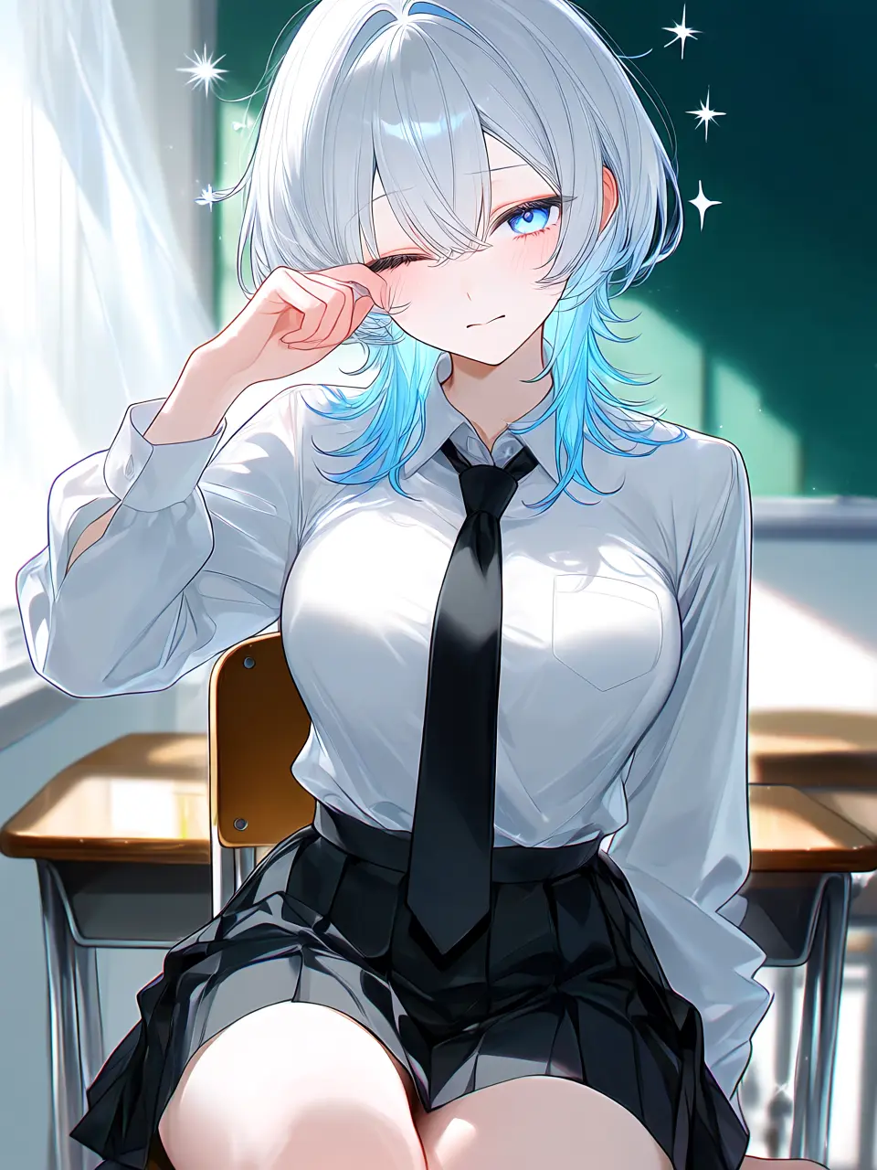 FieryStand8989의 いつも眠そうな同級生。