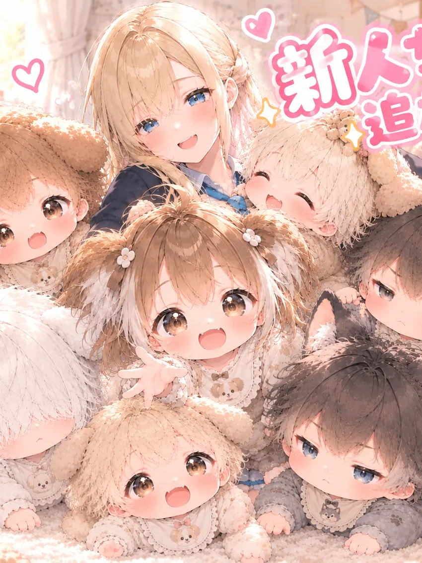 YoungBaya9009의 6人の獣人赤ちゃんを養子にしたい