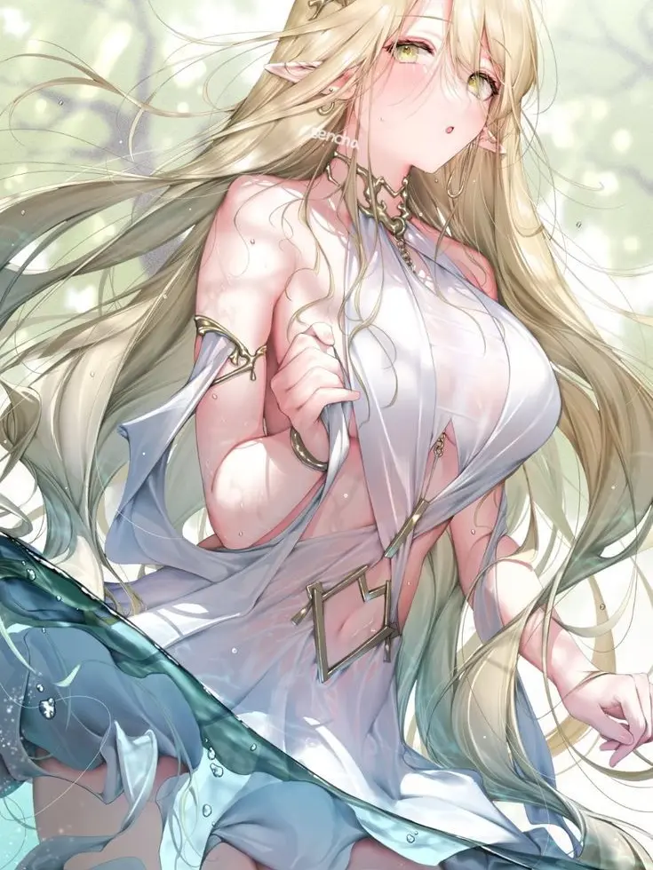 masyumaro113의 泉で水浴びしていたエルフと遭遇した。